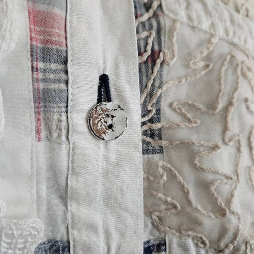 Parsley & Sage Robin Patchwork Button Down Shirt - image 3